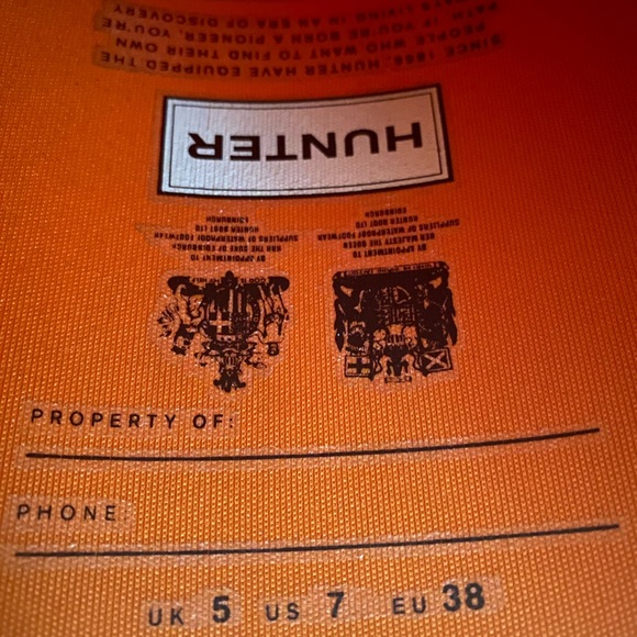 Hunter Tall Rain Boots Marigold Orange - Picture 2 of 10